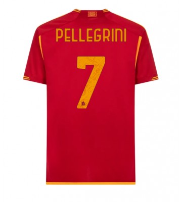 AS Roma Lorenzo Pellegrini #7 Hjemmebanetrøje 2023-24 Kort ærmer